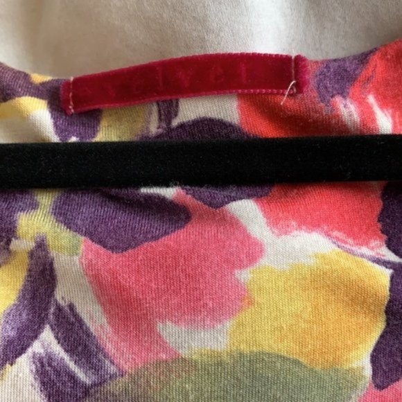 Low Cut Floral Top By Velvet - Picture 6 of 6